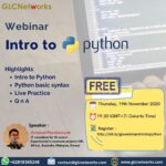 November 2020, Webinar, Introduction to Python