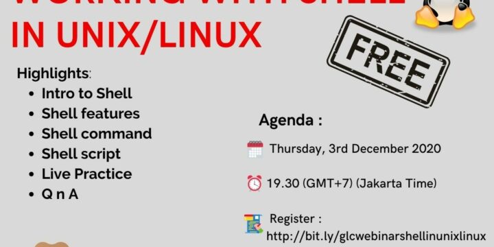 December 2020, Webinar, Working with Shell in UNIX/Linux